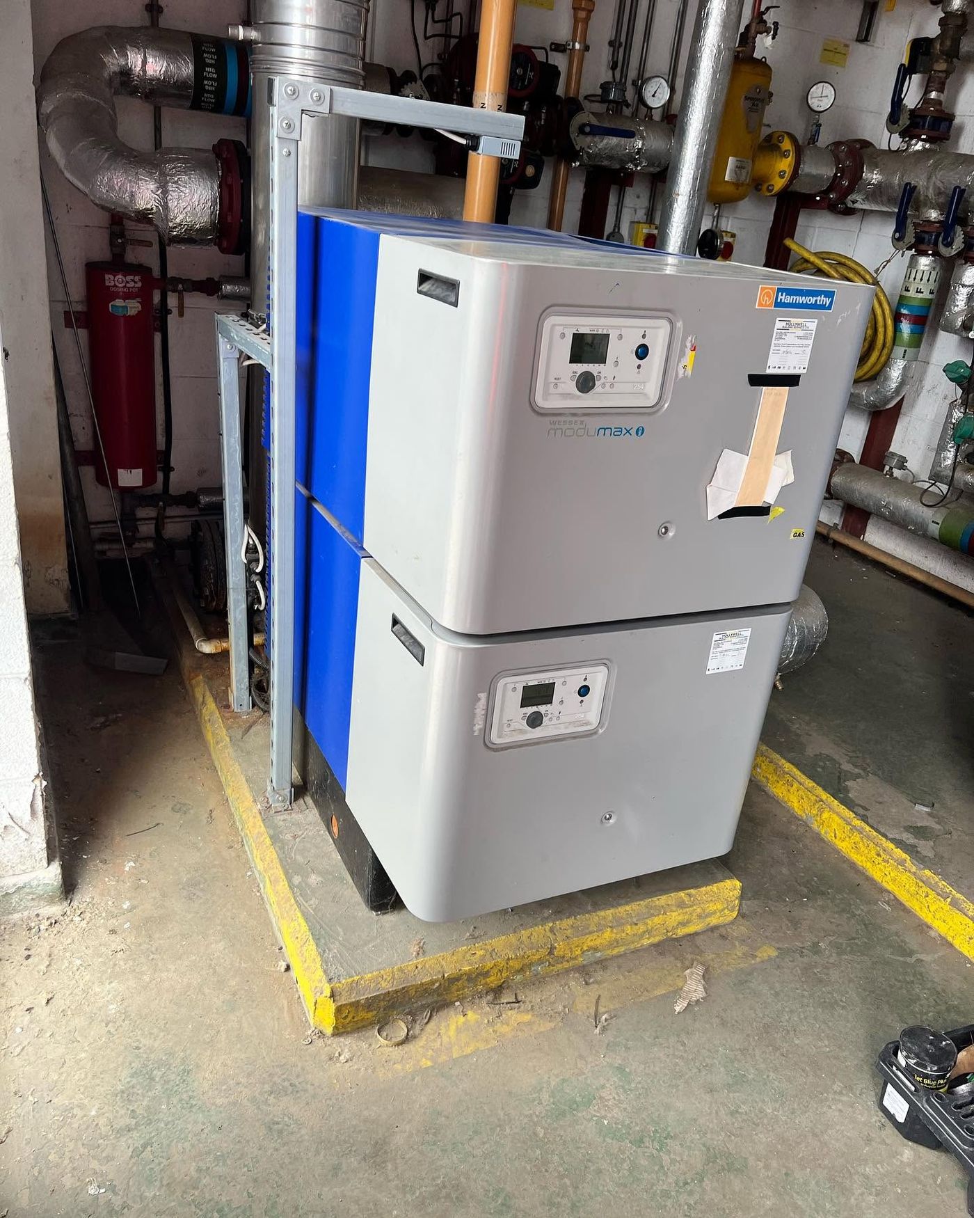Commercial plant room boilers