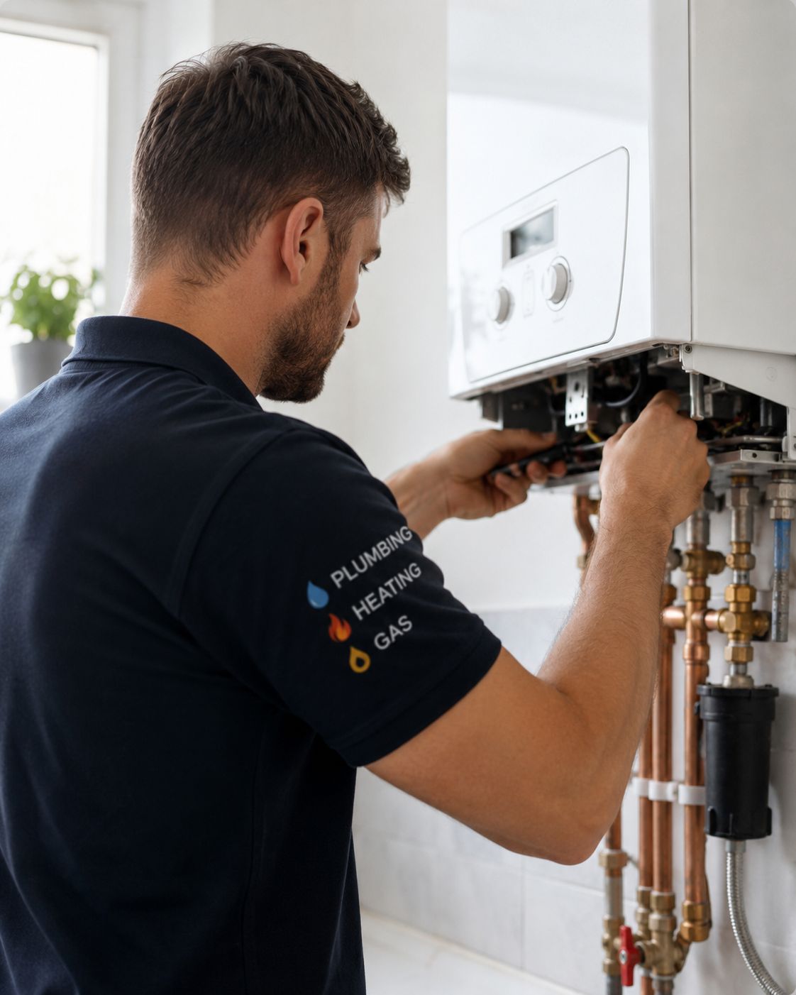 Flow Mate engineer carrying out an installation